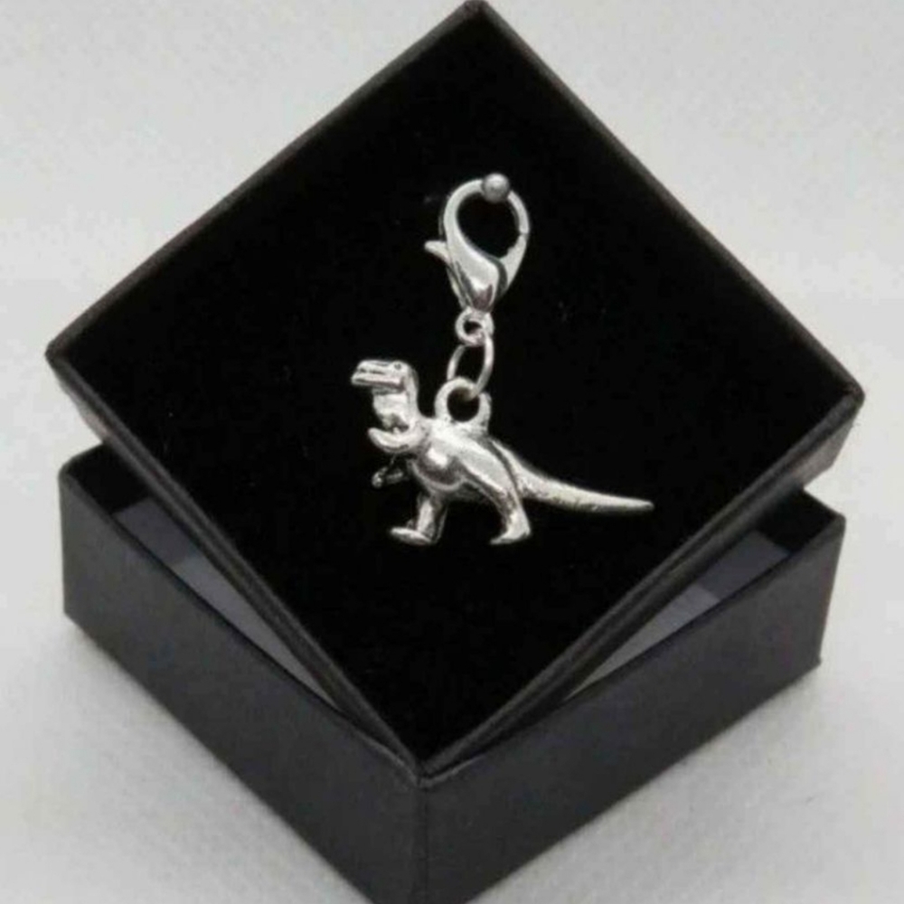 Clip On T Rex Dino Charms planner zipper dreadlocks